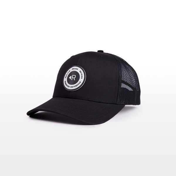 The Resketch truckers hat has a black and white Resketch Patach logo. Mesh back and one size fits all. Black in color.